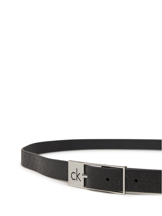 Calvin Klein Curea de Damă Calvin Klein Ck Cut Square Buckle 2.0_Mono K60K613243 Negru