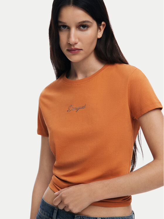 Desigual Desigual T-Shirt 25SWTK15 Orange Regular Fit