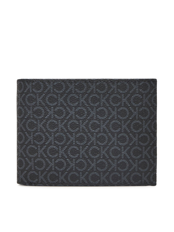 Calvin Klein Portfel Calvin Klein Classic Mono Trifold 10Cc W/Coin K50K512855 Czarny