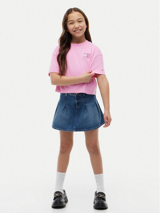 Tommy Hilfiger Tommy Hilfiger Camiseta KG0KG09465 Rosa claro Regular Fit