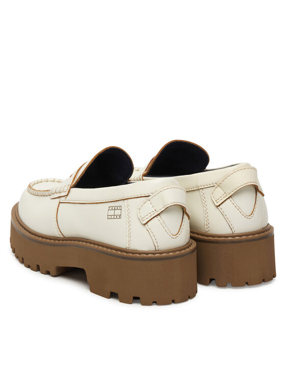 Tommy Jeans Loafers Tommy Jeans Archive '01 Leather Loafer EN0EN03022 Krémová