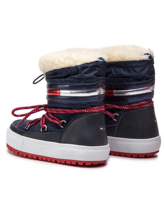 Tommy Jeans Śniegowce Tommy Jeans Corporate Snowboot EN0EN00418 Granatowy