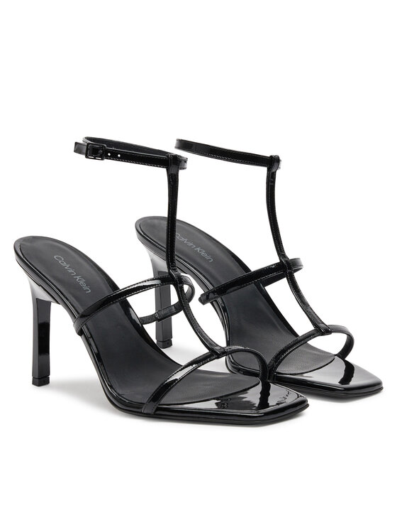 Calvin Klein Sandale Calvin Klein Heel Gladi Sandal 90 Pat HW0HW02312 Crna