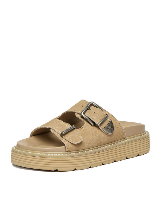 U.S. Polo Assn. Шльопанці U.S. Polo Assn. EO-TANIA001W/6S1 Бежевий