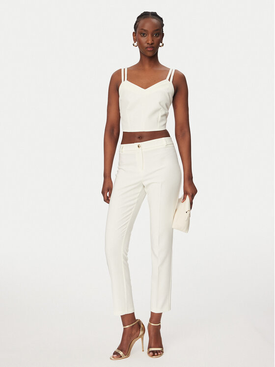 Rinascimento Rinascimento Top CFC0127891003 Blanco Slim Fit