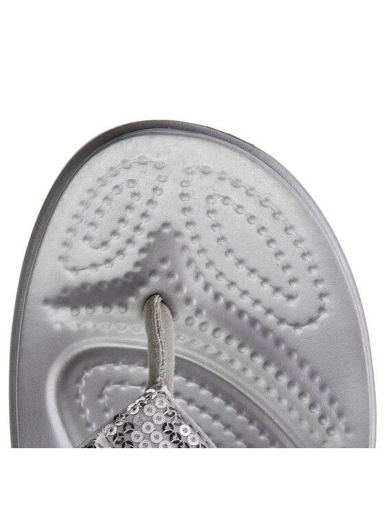 Crocs Джапанки Crocs Capri V Sequin W 204311 Сребрист