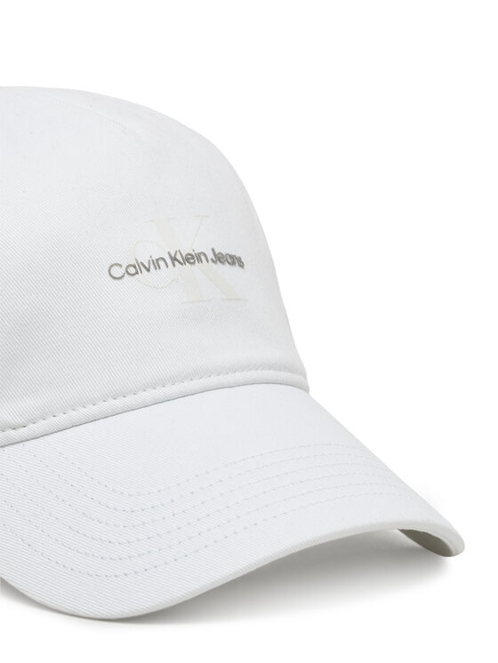 Calvin Klein Jeans Czapka z daszkiem Calvin Klein Jeans Printed Monologo Cap LV04K5027G Biały