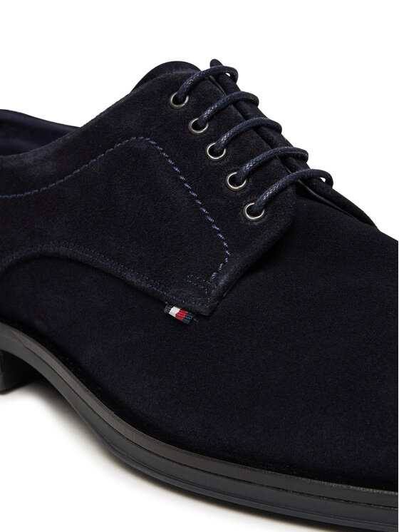 Tommy Hilfiger Nizki čevlji Tommy Hilfiger Corporate Derby FM0FM05582 Mornarsko modra
