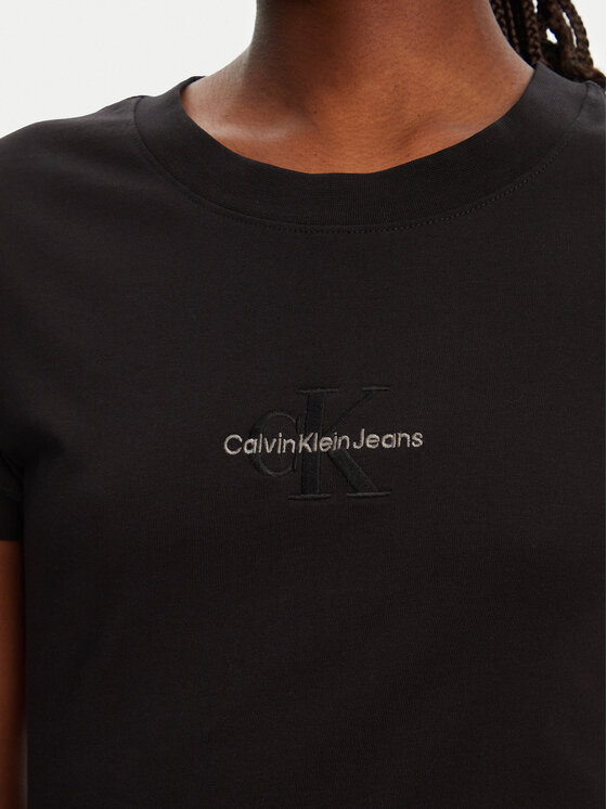 Calvin Klein Jeans Calvin Klein Jeans T-shirt Monologo J20J223563 Nero Slim Fit