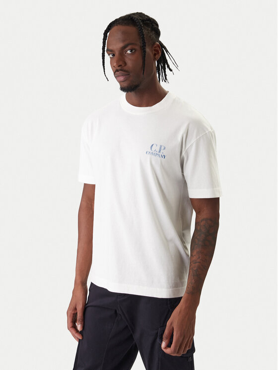 C.P. Company C.P. Company Camiseta 20CMTS143A110579W Écru Regular Fit