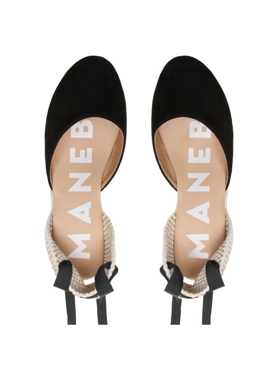 Manebi Еспадрильї Manebi Wedge Espadrilles K 1.0 WV Чорний