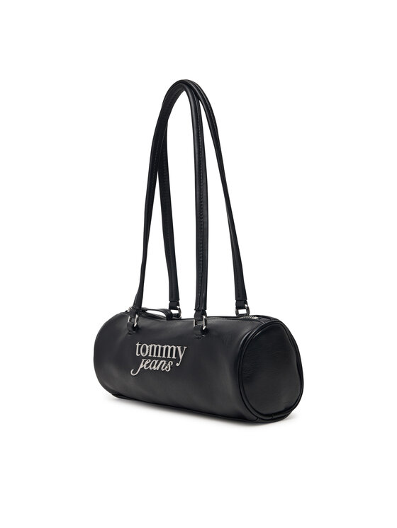 Tommy Jeans Τσάντα Tommy Jeans Tjw Bold Script Shoulder Barrel AW0AW19055 Μαύρο