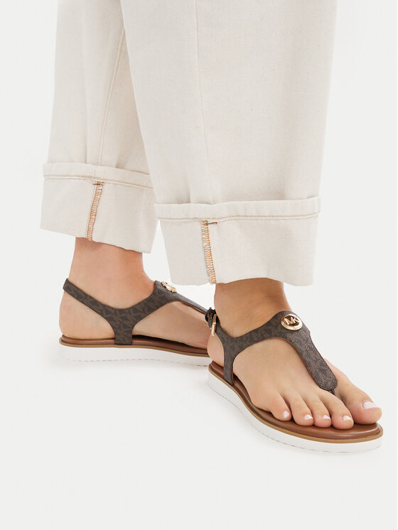 MICHAEL Michael Kors Σανδάλια MICHAEL Michael Kors Val Thong 40R6VAFS1B Καφέ