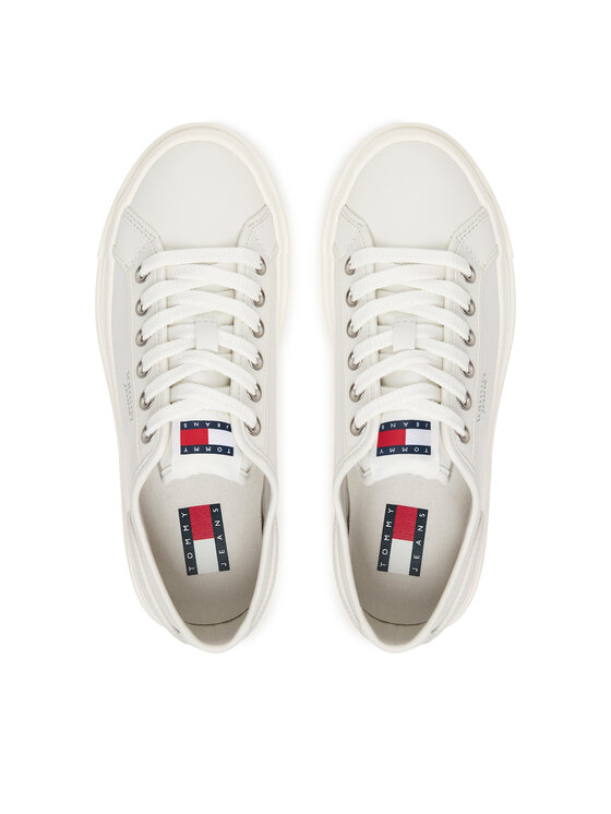 Tommy Jeans Sneakers Tommy Jeans Tjw Flatform Sneaker Ltr EN0EN02964 Écru