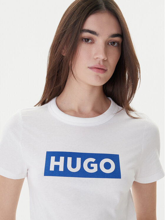 HUGO HUGO Футболка Classic 50510772 Білий Slim Fit