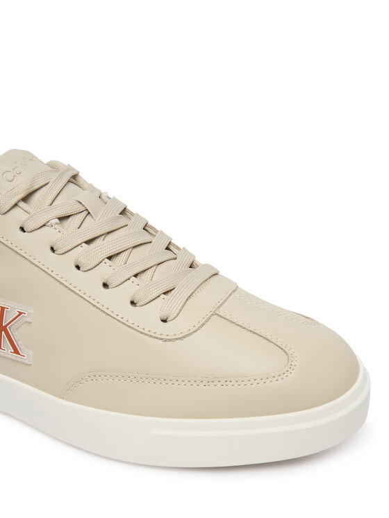 Calvin Klein Laisvalaikio batai Calvin Klein Low Prof Cupsole Emb Lth HM0HM02124 Smėlio