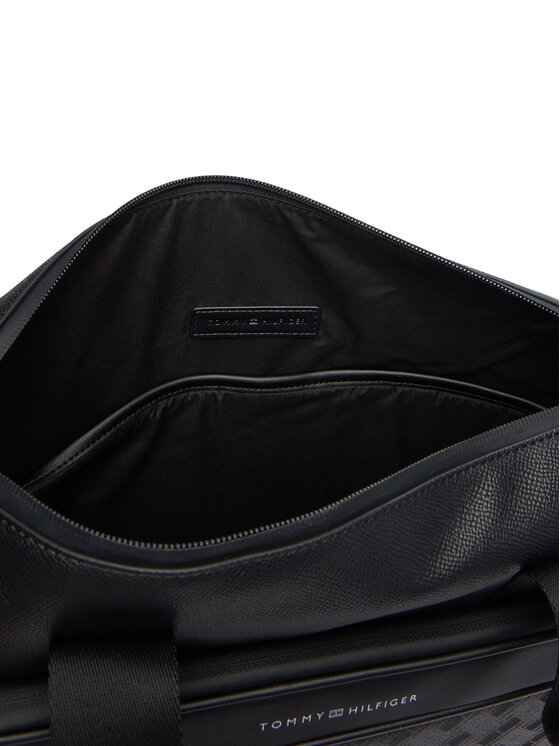 Tommy Hilfiger Geantă pentru laptop Tommy Hilfiger Th Modern Monogram Computer Bag AM0AM14729 Negru