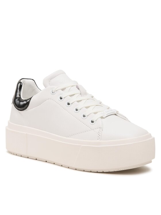Calvin Klein Сникърси Calvin Klein Squared Flatform Cupsole Lace Up HW0HW01775 Бял