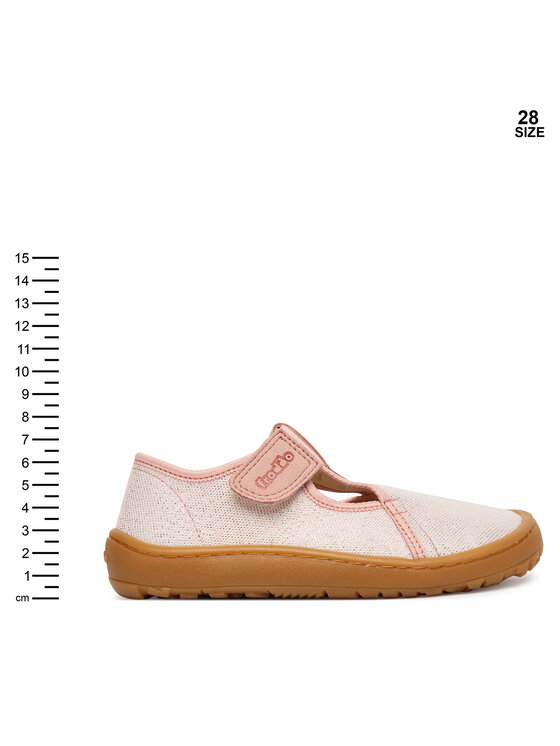 Froddo Pantofole Froddo Barefoot Canvas T-Bar G1700439-2 S Rosa