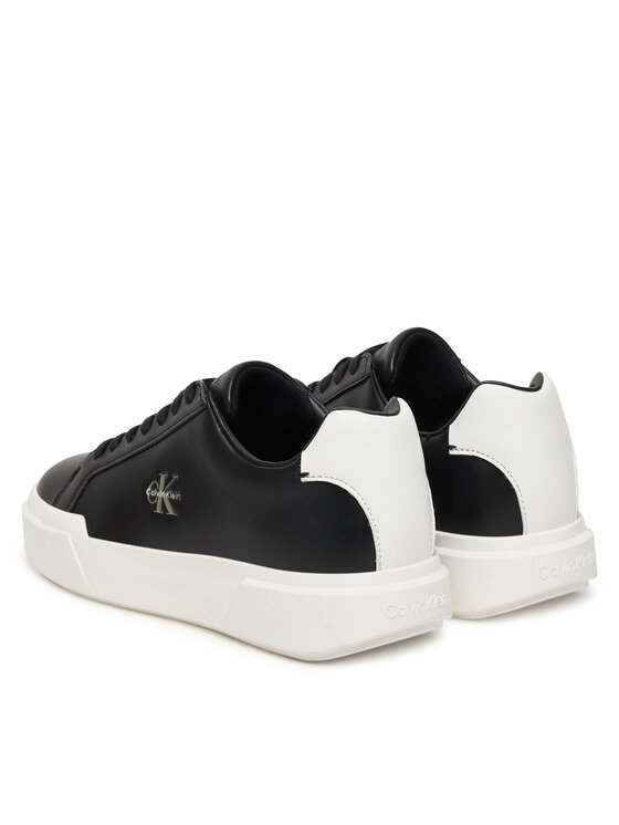 Calvin Klein Sneakersy Calvin Klein Chunky Cupsole Laceup Lth Ml YW0YW01947 Čierna
