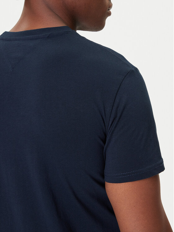Tommy Jeans Tommy Jeans T-Shirt Linear Chest DM0DM21780 Σκούρο μπλε Slim Fit