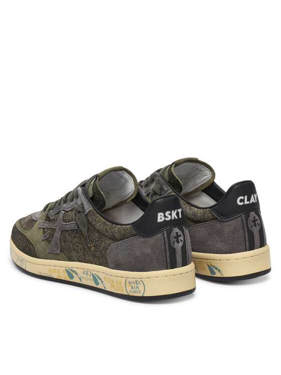 Premiata Sneakersy Premiata Bsktclay Bskt Clay Var 8442 Tmavě zelená