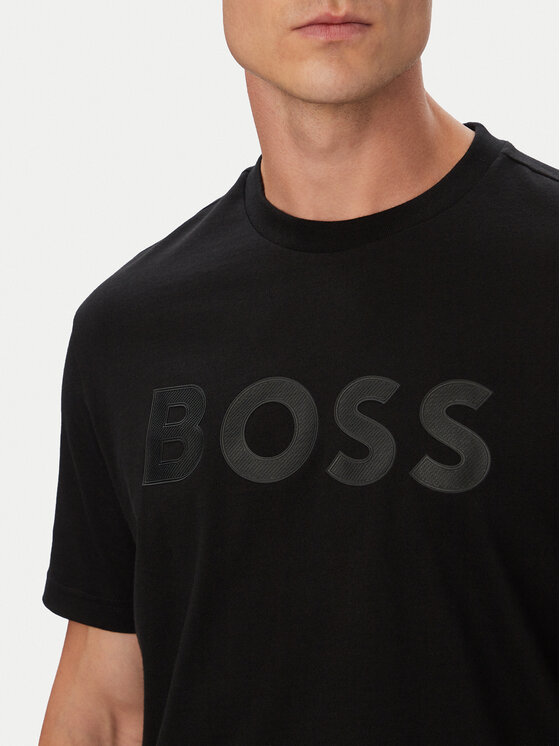 BOSS BOSS Camiseta Structure Logo 50566883 Negro Regular Fit