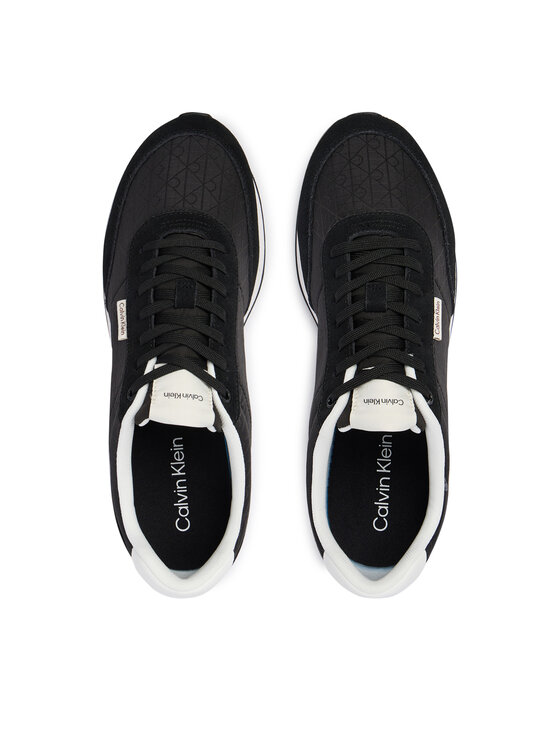 Calvin Klein Laisvalaikio batai Calvin Klein Retro Runner Ripstop Aop Ny HM0HM02140 Juoda