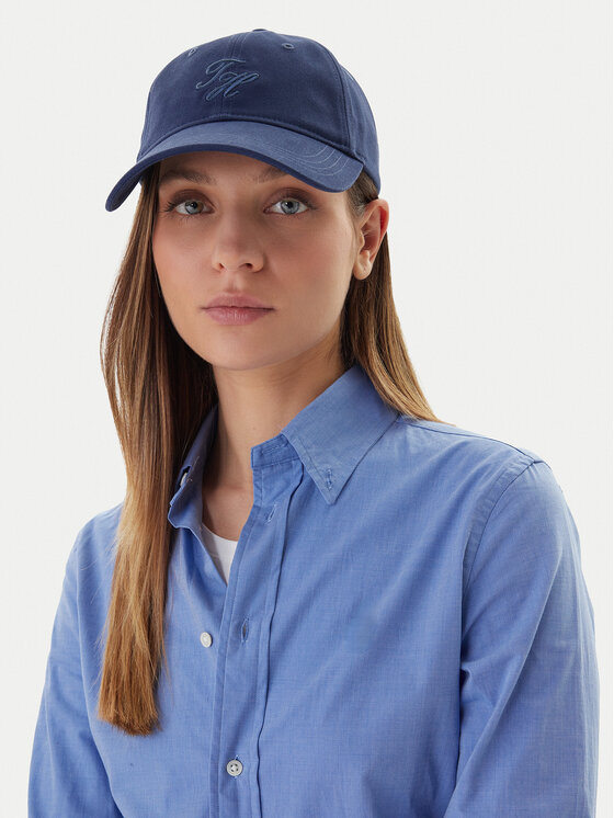 Tommy Hilfiger Cepure ar nagu Tommy Hilfiger Embroidered Cap AW0AW17489 Tumši zils