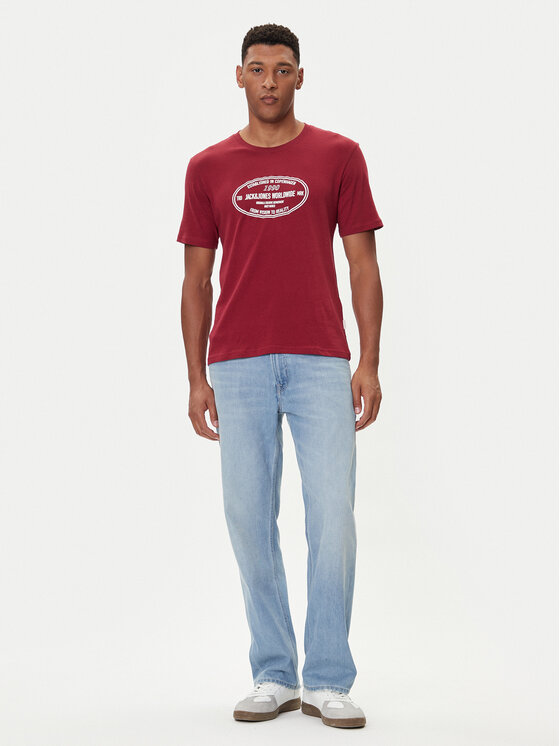 Jack & Jones Jack & Jones Majica York 12283800 Rdeča Relaxed Fit