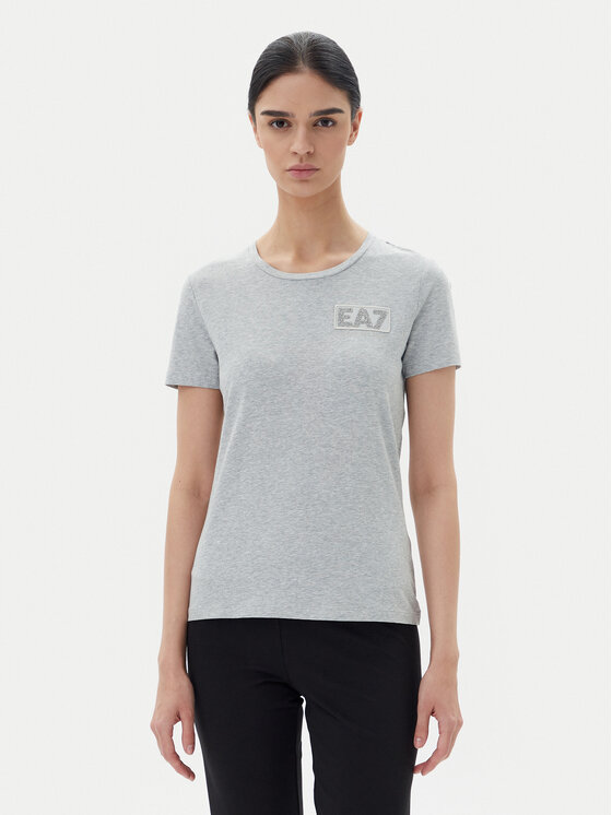 EA7 Emporio Armani EA7 Emporio Armani Футболка 7W000492 AF10373 O8002 Сірий Regular Fit