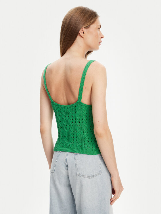 United Colors Of Benetton United Colors Of Benetton Top 101TDH01B Zelena Slim Fit