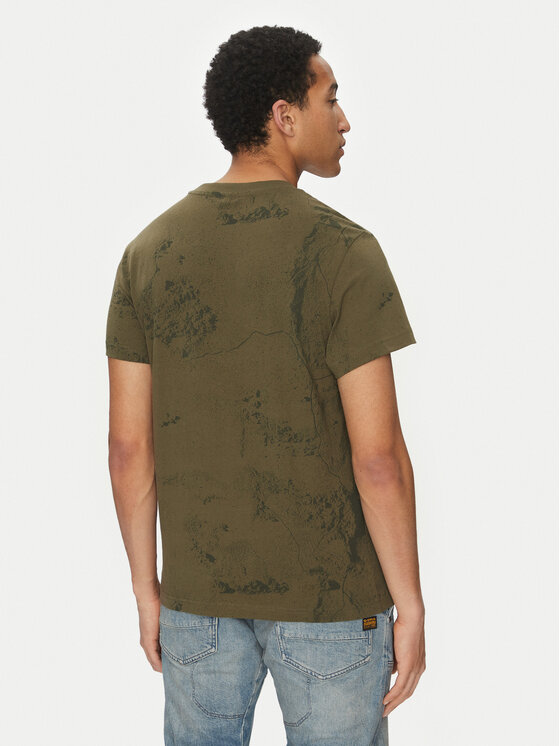 G-STAR G-Star Raw Футболка Wash D25973-C338 H343 Зелений Regular Fit
