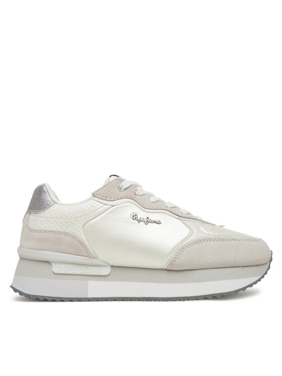 Pepe Jeans Sneakersy Pepe Jeans Rusper Shine PLS60033 Biela