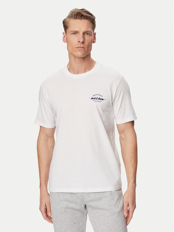 Jack & Jones Jack & Jones Completo T-shirt e pantaloncini Brandon 12298184 Bianco Regular Fit