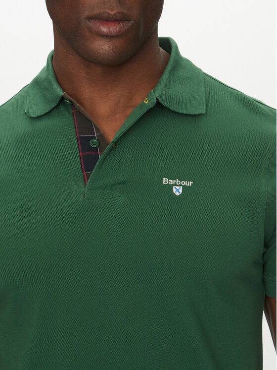 Barbour Barbour Polo marškinėliai Tartan MML0012OL72 Žalia Regular Fit