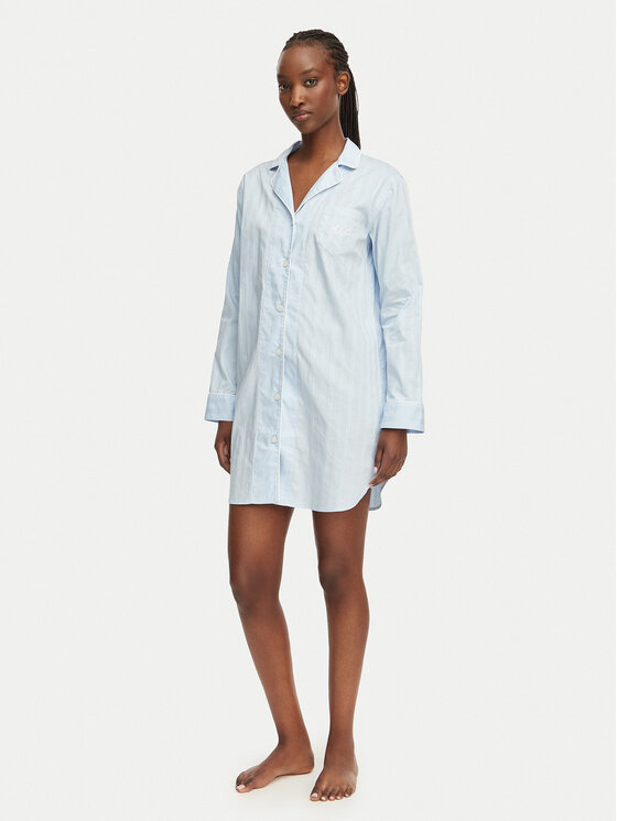 LAUREN RALPH LAUREN LAUREN RALPH LAUREN Нічна сорочка ILN32507 Світло-синій Relaxed Fit