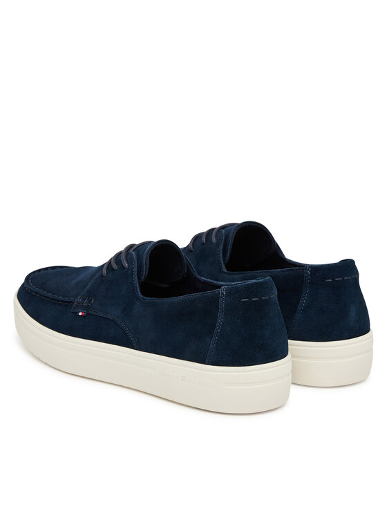 Tommy Hilfiger Półbuty Tommy Hilfiger Casual Suede Stitch Toe Hybrid FM0FM05707 Granatowy
