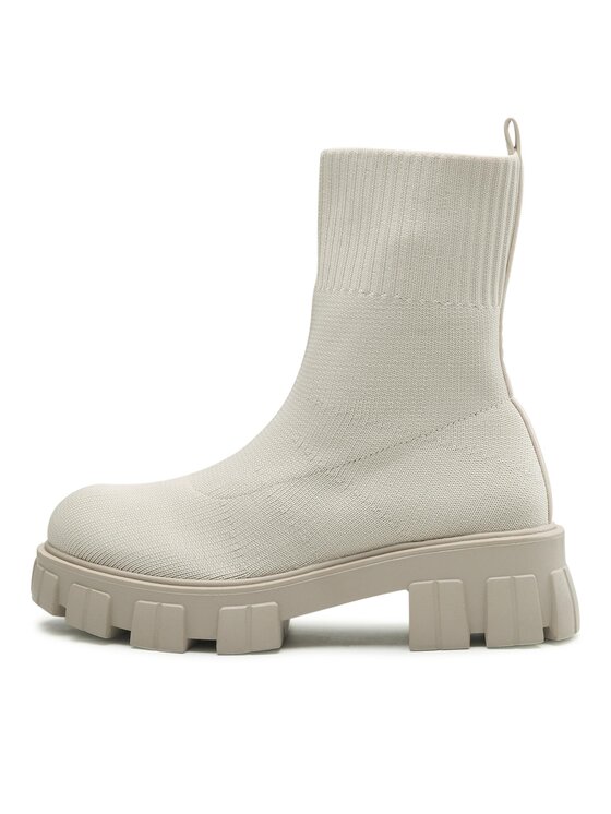 DeeZee Polokozačky DeeZee WS5553-11 Écru