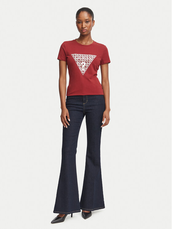 Guess Guess Póló W6BI61 K7948 Bordó Regular Fit