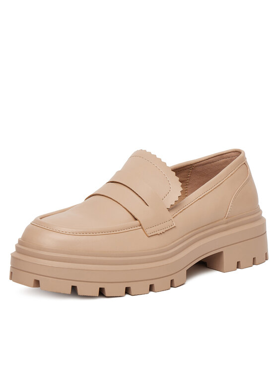 DeeZee Loafersy DeeZee 58682-8 Beżowy