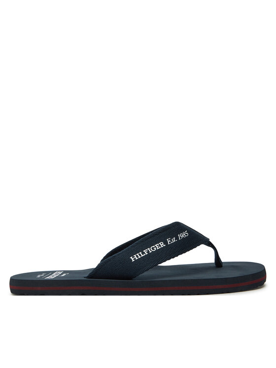 Tommy Hilfiger Čības uz pirksta Tommy Hilfiger Hilfiger 85 Beach Sandal FM0FM05339 Tumši zils