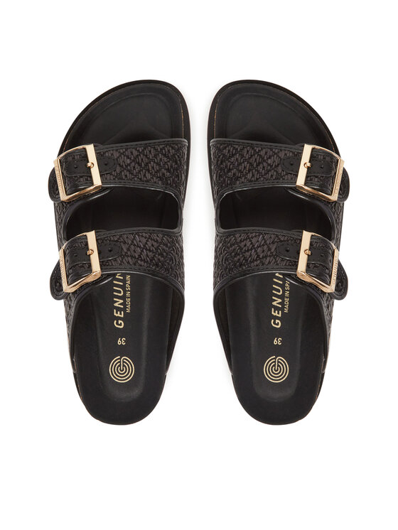 Genuins Šľapky Genuins Hawaii Raffia G106362 Čierna