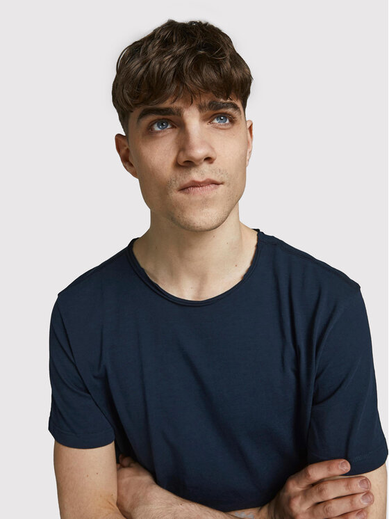 Jack & Jones Jack & Jones Marškinėliai Basher 12182498 Tamsiai mėlyna Regular Fit