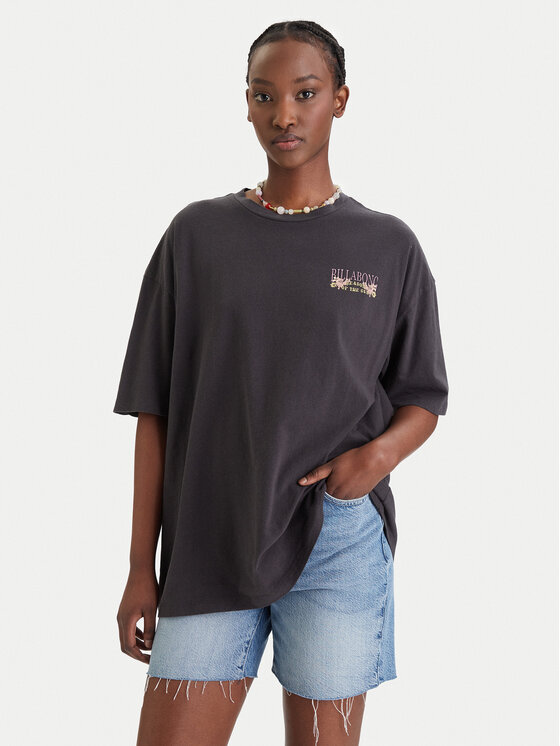 Billabong Billabong Camiseta Floral Rocker EBJZT00590 Negro Loose Fit
