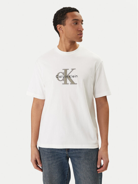 Calvin Klein Jeans Calvin Klein Jeans Camiseta Monologo Graphic LV04RE815G Blanco Regular Fit
