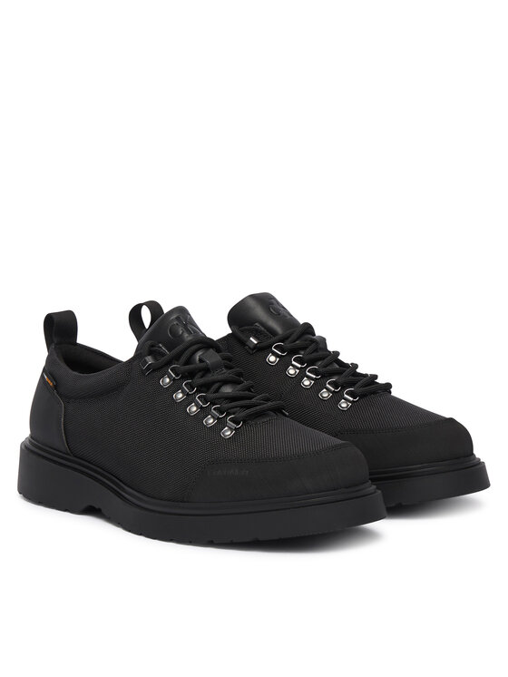 Calvin Klein Cipele Calvin Klein Combat Hiking Shoe Mix Mat Wl HM0HM02248 Crna