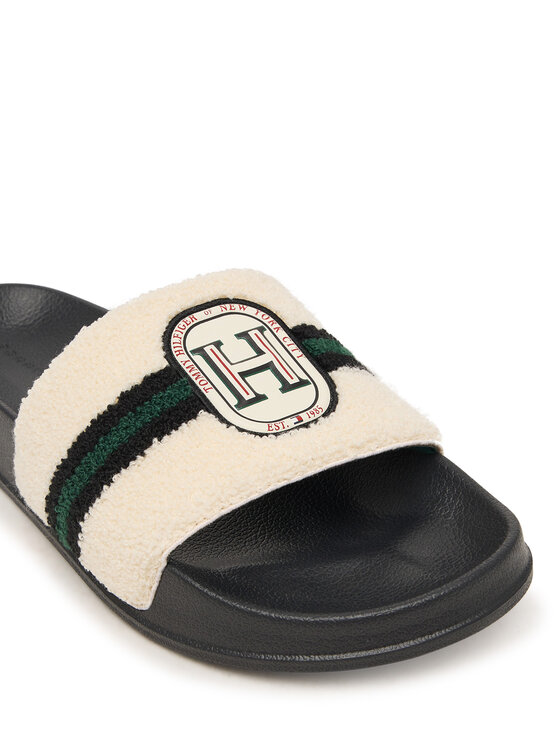 Tommy Hilfiger Natikače Tommy Hilfiger Hilfiger Towelling Pool Slide FM0FM06007 Krem