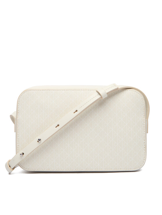 Calvin Klein Rankinė Calvin Klein Emblem Aop Elongated Camera Bag LV04F3268G Écru