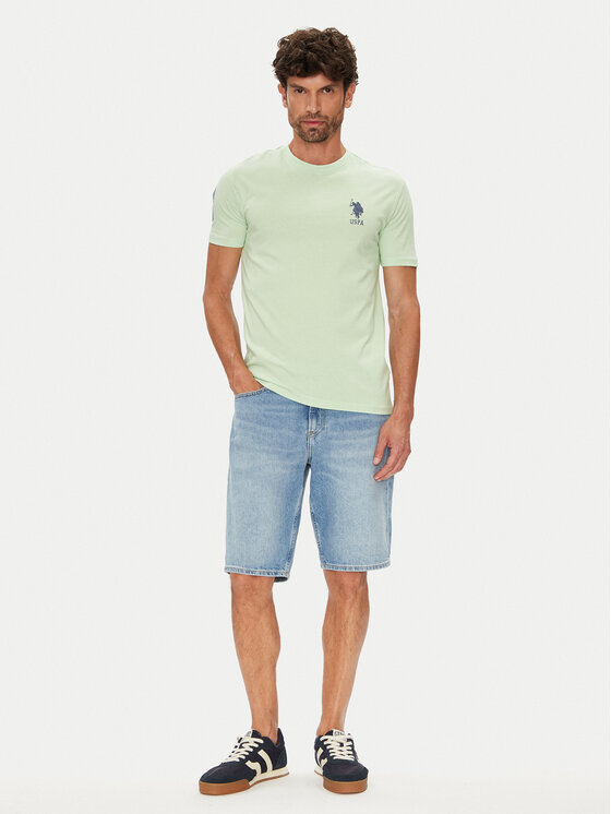 U.S. Polo Assn. U.S. Polo Assn. Póló MUP3311 Zöld Slim Fit